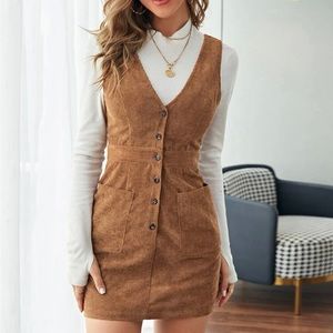 Button-up Corduroy Dress